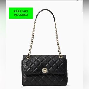 NWT Kate Spade Med Flap Shoulder Bag Quilted